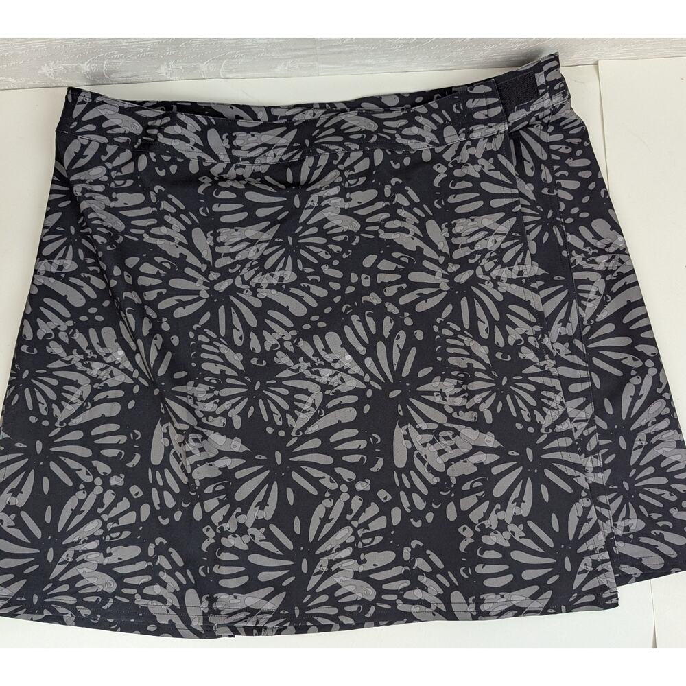 Rip Skirt Hawaii SHIBORI CHARCOAL Wrap Skirt Gray Black Length 2 Size XL 16-18
